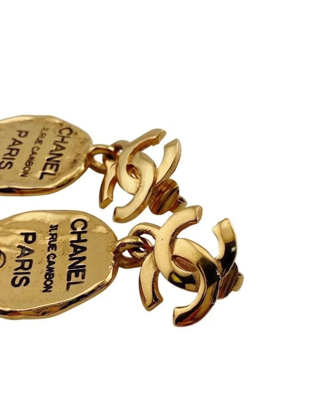 Chanel 31 Rue Cambon Earrings Gold